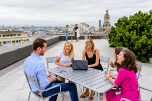 Typical meetings on our rooftop. Photo credits: Sylvain Cambron Cbre ID